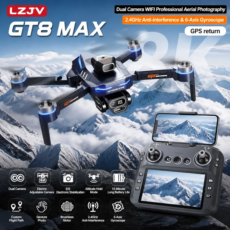 GT8 Max Foldable Drone 8K HD P - đánh giá và giá Drone Surveying
