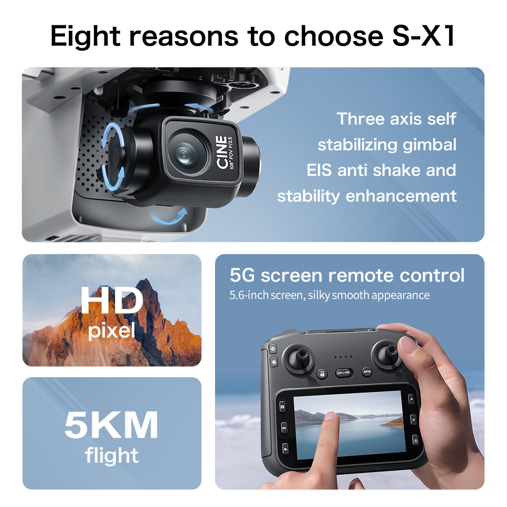 Original S-X1 Drone 8K HD Prof - đánh giá và giá Drone Photogrammetry
